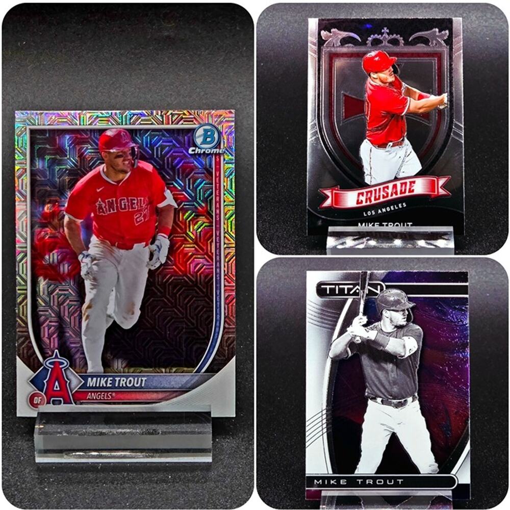 Mike Trout Bowman Chrome Mojo Titan Crusade Los Angeles Angels Star
